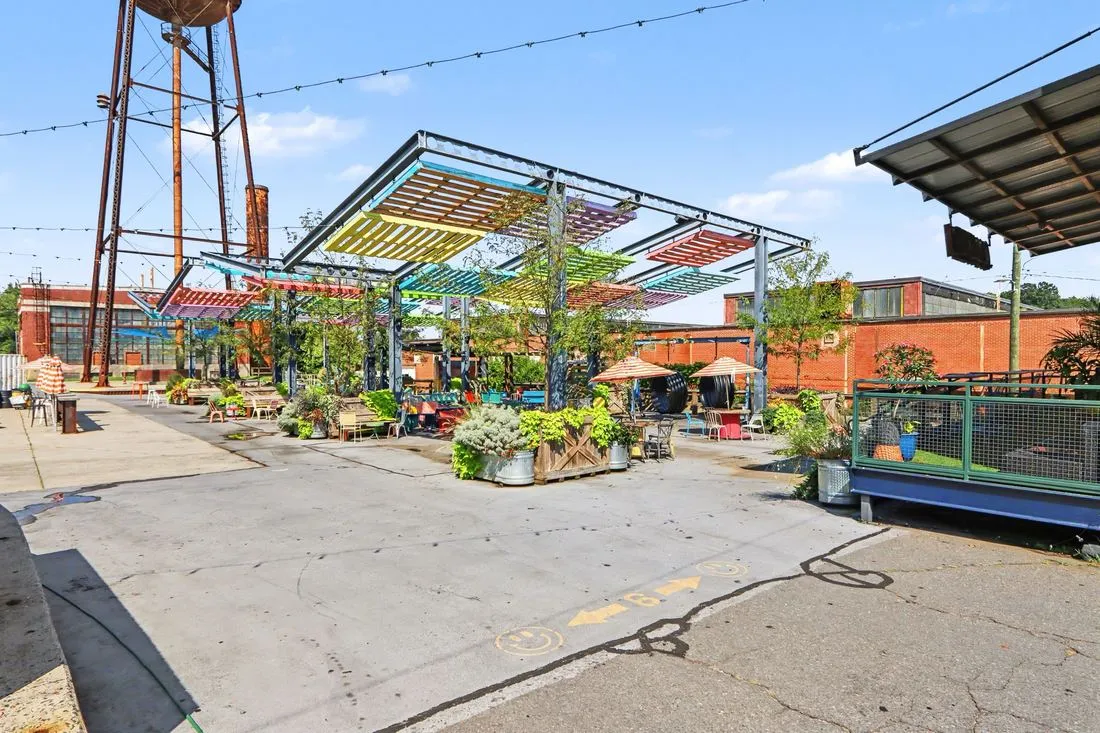 Camp North End courtyard, near the home